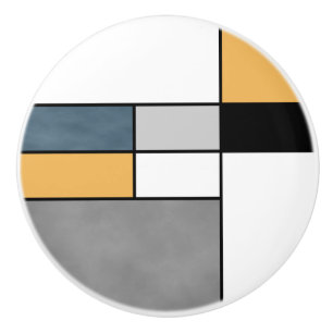 Bouton De Porte En Céramique Mondrian inspiré