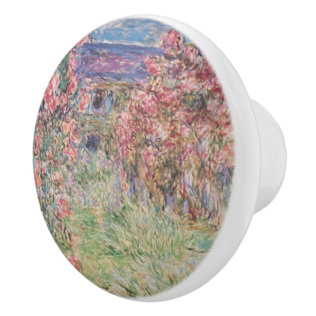 Bouton De Porte En Céramique Monet House Parmi La Céramique Rose Knob (Droite)