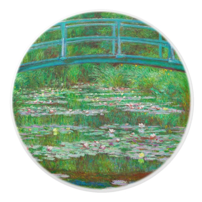 Bouton De Porte En Céramique Monet Le Pont Japonais (Devant)
