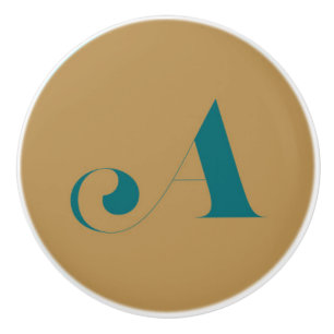 Bouton De Porte En Céramique Monogramme