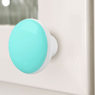 Bouton De Porte En Céramique monogramme moderne chic minimaliste turquoise aqua