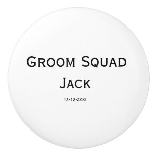 Bouton De Porte En Céramique monogramme simple personnalisé ajoutez votre nom m