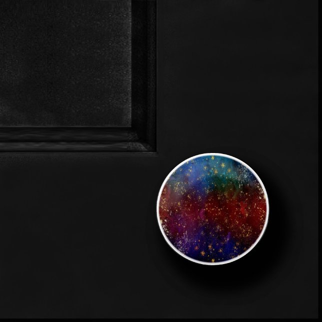 Bouton De Porte En Céramique Moody Ombre | Psychedélique Grunge Gold Stardust (Créateur téléchargé)