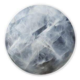 Bouton De Porte En Céramique Moonstone Gem Motif