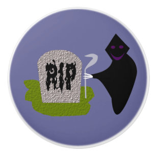 Bouton De Porte En Céramique Mort dans le cimetière Halloween Ceramic Knob