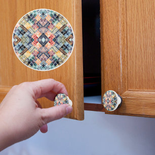 Bouton De Porte En Céramique Mosaïque Assourdie