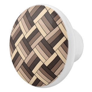 Bouton De Porte En Céramique Mosaïque café et crème