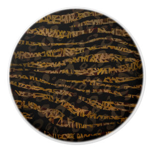 Bouton De Porte En Céramique Mosaïque Chic Élégant Safari Glam Imprimé Jungle