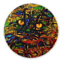 Mosaïque colorée Chat Art Prin