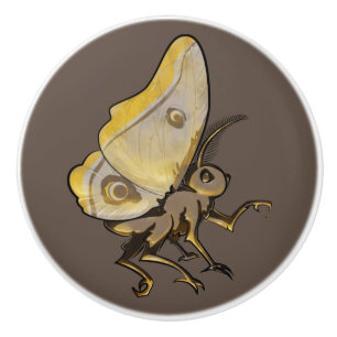 Bouton De Porte En Céramique Moth