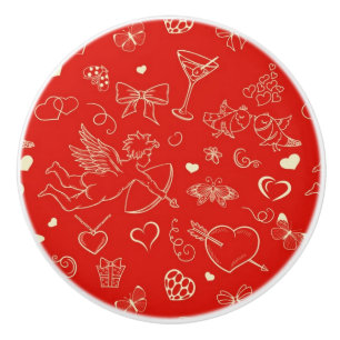 Bouton De Porte En Céramique Motif 2 de Valentine