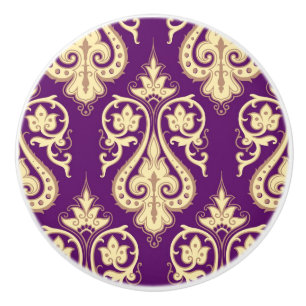 Bouton De Porte En Céramique Motif 4 de damassé