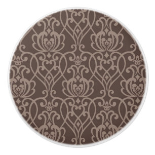 Bouton De Porte En Céramique Motif 6 de damassé