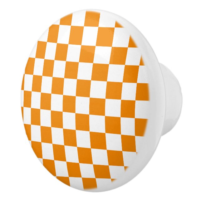 Bouton De Porte En Céramique Motif à carreaux (Droite)