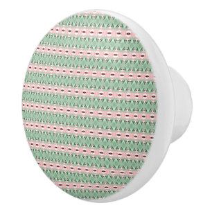 Bouton De Porte En Céramique Motif à rayures de Noël Cottagecore Bohème Funky