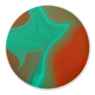 Bouton De Porte En Céramique motif abstrait