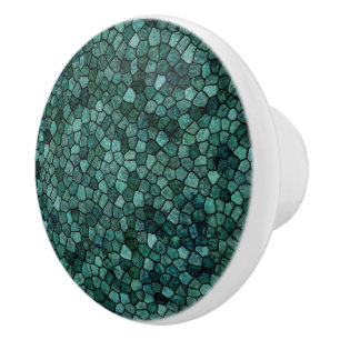 Bouton De Porte En Céramique Motif abstrait de texture de croûte de mosaïque oc
