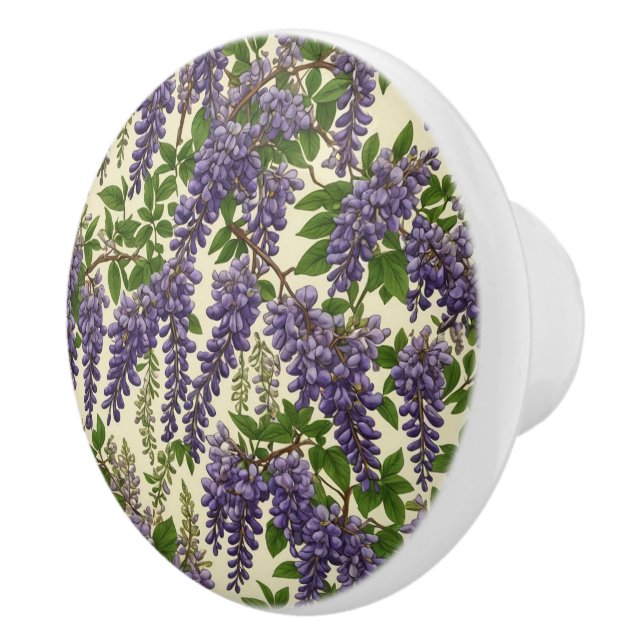 Bouton De Porte En Céramique Motif américain Wisteria dessin (Droite)