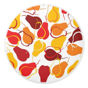 Bouton De Porte En Céramique Motif avec des poires
