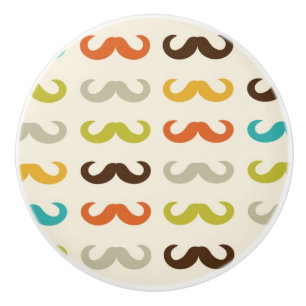 Bouton De Porte En Céramique Motif avec la moustache