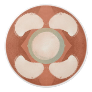 Bouton De Porte En Céramique Motif biologique moderne du milieu du siècle