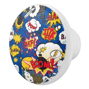 Bouton De Porte En Céramique Motif de bande dessinée de super-héros cool 