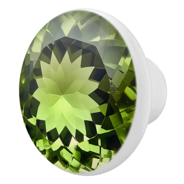 Bouton De Porte En Céramique Motif de cristal Peridot (Droite)