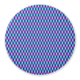 Bouton De Porte En Céramique Motif de cube géométrique