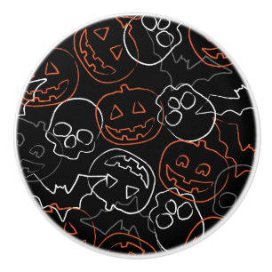 Bouton De Porte En Céramique Motif de Halloween