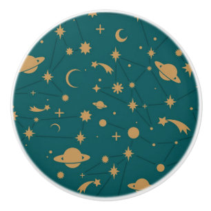 Bouton De Porte En Céramique Motif de l'espace