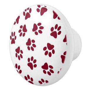 Bouton De Porte En Céramique Motif De Pâtes, Poches De Chien, Pâtes De Bourgogn