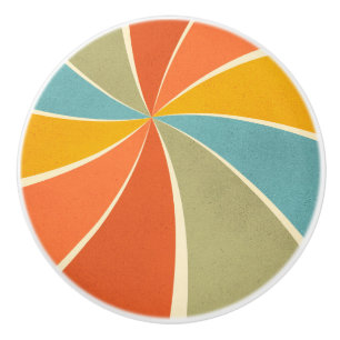 Bouton De Porte En Céramique Motif de tourbillons de style de peinture mixte ré