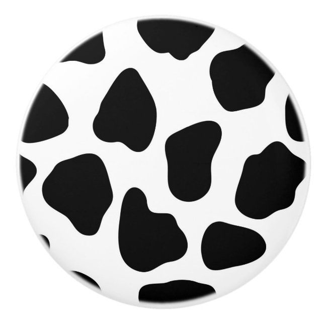 Bouton De Porte En Céramique Motif de vache (Devant)