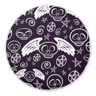 Bouton De Porte En Céramique Motif de "vaudou"