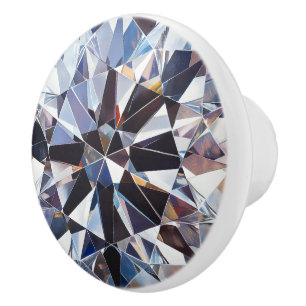 Bouton De Porte En Céramique Motif diamant