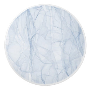 Bouton De Porte En Céramique Motif d'ombre bleue