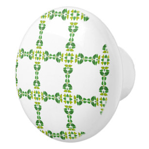 Bouton De Porte En Céramique Motif Feuille, Motif De Feuilles, Feuilles Verts