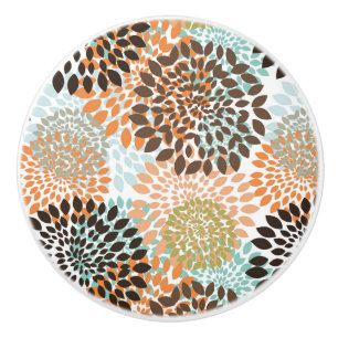 Bouton De Porte En Céramique Motif floral 6