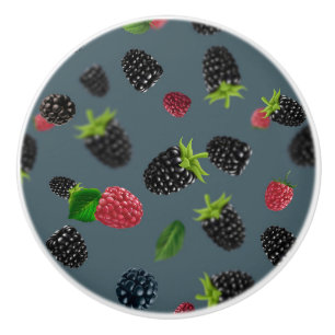Bouton De Porte En Céramique Motif framboise 2
