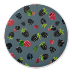 Bouton De Porte En Céramique Motif framboise 2