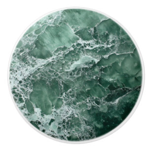 Bouton De Porte En Céramique Motif Jade Gem