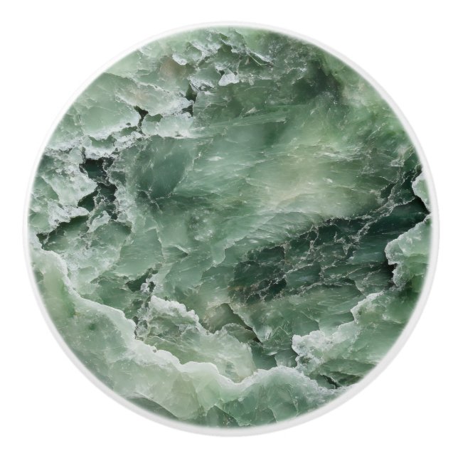 Bouton De Porte En Céramique Motif Jade Light (Devant)