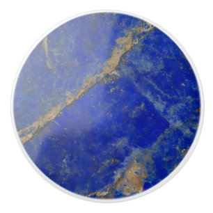 Bouton De Porte En Céramique Motif Lapis Lazuli