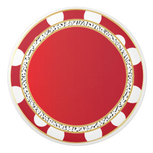 Bouton De Porte En Céramique Motif léopard Pois rouge