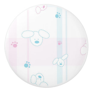 Bouton De Porte En Céramique Motif mignon avec des chiens