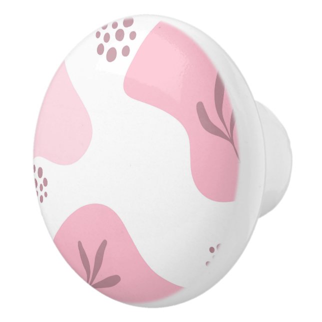 Bouton De Porte En Céramique Motif minimaliste (Droite)