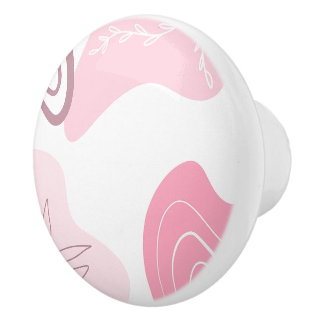 Bouton De Porte En Céramique Motif minimaliste (Droite)