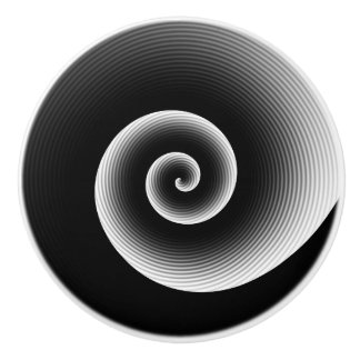 Bouton De Porte En Céramique Motif moderne noir et blanc élégant