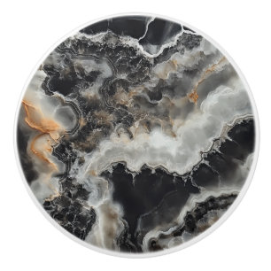 Bouton De Porte En Céramique Motif Naturel de Gemme d'Onyx