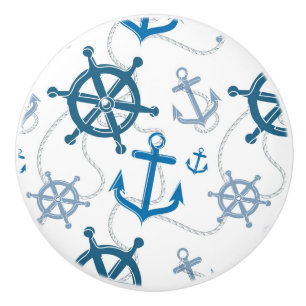 Bouton De Porte En Céramique Motif nautique